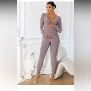 Taupe Maternity Jumpsuit US size 4 UK size 8